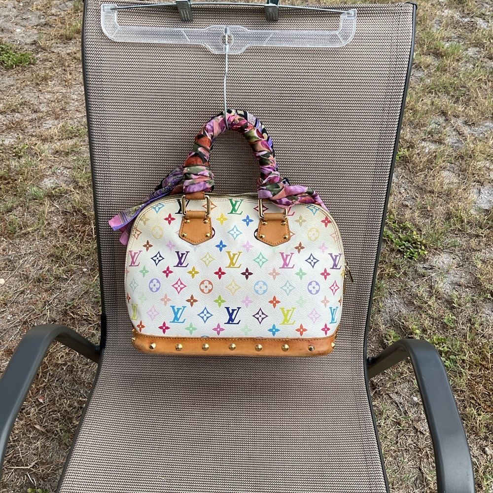 💕Louis Vuitton💕 White multicolored Alma pm SD0074 - Picture 5 of 14